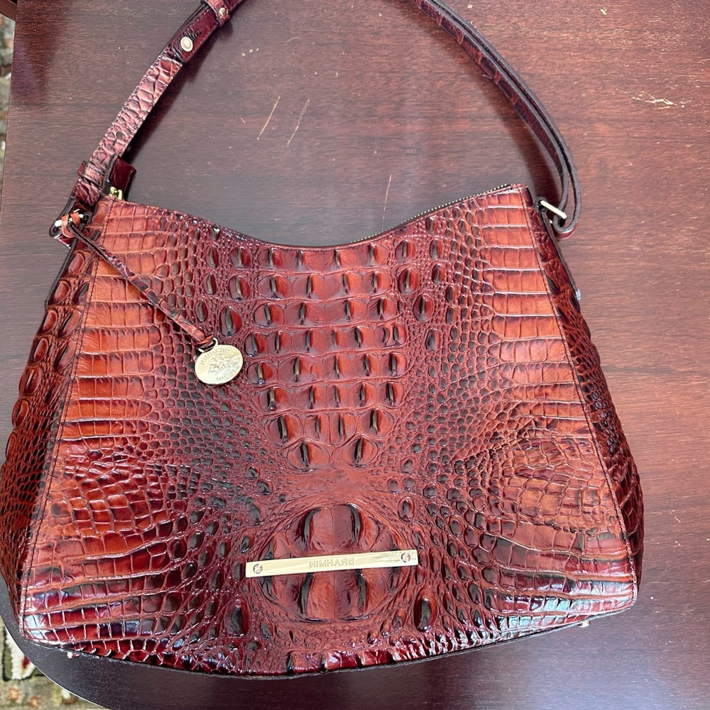 BRAHMIN: Pecan Melbourne Shoulder Bag